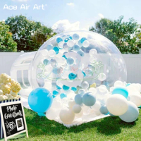 Inflatable Clear Bubble Tent Kids Party Balloon Transparent Inflatable Bubble House Dome with Blower for Outdoor Backyard Party