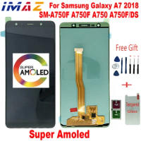 IMAZ AMOLED For Samsung Galaxy A7 2018 SM-A750F A750F A750 LCD Display Touch Screen Digitizer Assembly Replace For A750F/DS lcd