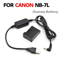 ACK-DC50 Camera Mobile Power Bank Charger USB Cable DR-50 DC Coupler NB-7L Fake Battery For Canon PowerShot G10 G11 G12 SX30