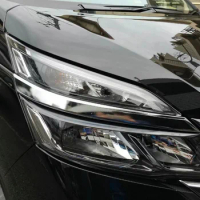 For Nissan Serena 2016 2017 2018 2019 Chrome Front Head Light Lamp Cover Trim Headlight Eyebrow Strips Car Styling Accessories