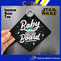 Baby Yoda On Board Sign Tag / T198