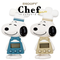 日本MARIMO CRAFT史努比SNOOPY主廚Chef系列雙機能電子定時器SPZ-253(吸磁鐵式;倒數+計時)適咖啡店麵包烘焙坊廚房白板冰箱