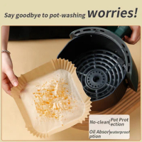 Air fryer special paper oven mat tray silicone grease paper baking kitchen paper tray absorbent paper fryer paper