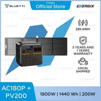 BLUETTI AC180P Solar Portable Power Station | 1,800W 1,440Wh AC180P + PV200