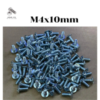 Ốc Vít M4x10 Đầu Dù Ren Mịn Mạ Kẽm Trắng – Túi 100 Con (~120g) Vít Máy M4 Dùng Lắp Quạt, Kim Loại, Đ