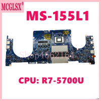 MS-155L1 with R7-5700U CPU Laptop Motherboard For MSI Modern 15 A5M MS-155L Notebook Mainboard