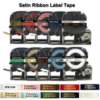 Satin Ribbon 12mm*5m label tape gift wedding Party Tapes SFR12PK SFR12KZ SFR12NZ SFR12GZ SFR12RZ for epson printer LW300 LW400