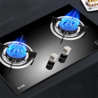 Double Burner Gas Stove Home Kitchen Embedded Natural Gas Liquefied Gas Cooker First Class Energy Efficiency Cooktop Gas Range