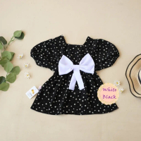 (3-18 BLN) DRESS ANAK PEREMPUAN BABY DRESS BAYI 3 6 9 12 16 BULAN LUCU 1 TAHUN MODEL KOREA MOTIF BUN