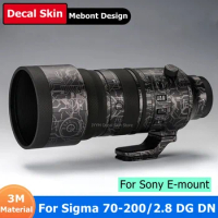 For Sigma 70-200mm F2.8 DG DN OS Sports For Sony Mount Decal Skin Camera Lens Sticker Vinyl Wrap Film Coat 70-200 2.8 F/2.8 DGDN