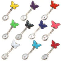 Butterfly-shaped Nurse Watch Cute Cartoon Watches Women Quartz Movement Nurse Pattern Pocket Watch Good Gift Butterfly