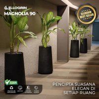 siap kirim - pot tinggi magnolia 90 ellogrin | untuk tanaman ramping & dekorasi rumah | pot dekorati
