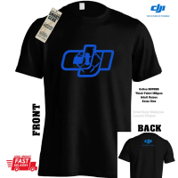 Kemeja-T Dron Juruterbang, dengan Logo DJI, Diperbuat daripada 100% Kapas, Sesuai untuk Lelaki, Sesu