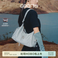 GROTTO 25th Anniversary New Color Toast Hobo Bag Vegetable Tanned Sheepskin Underarm Single Shoulder