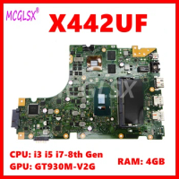 X442UF Motherboard For Asus X442UQ X442UN X442UNR X442UF X442UR X442URR A480U X442UA X442UAR Mainboard i3 i5 i7 CPU 4GB-RAM