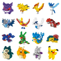 Pokemon Small Blocks Nanoblock Charizard Kyogre Groudon Rayquaza Model Education Graphics Toys for Kids Birthday Gift Toys