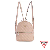 【GUESS】時尚菱格鍊條後背包-粉(EV767932RWO)