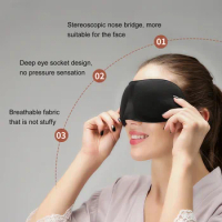 3D Sleeping Mask Eye Night Mask Sleep Eye Mask Eyes Cover Sort Patches For Travel Blindfold Health Breathing Relax Nap Bandage