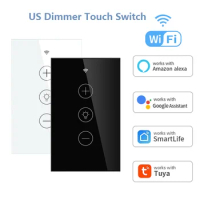 US Dimmer Touch Switch Wifi Dimmer Switch Google Home Alexa Tuya Smart Life Home Automation