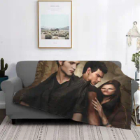 The Twilight Vampire Movie Blankets Drama Edward Bella Flannel Throw Blankets Bed Sofa Portable Lightweight Bedspread