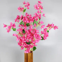 120cm Silk Bougainvillea Glabra Artificial Fake Rose Red Bougainvillea Spectabilis Flower Branches For Wedding Centerpieces