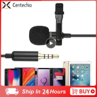 Portable 1.5m Lavalier Mini Microphone Condenser Clip-on Lapel Mic Wired USB 3.5mm Type-C Microfon For Phone for Laptop PC