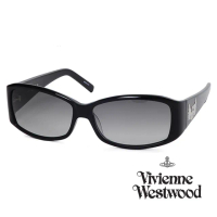 【Vivienne Westwood】英國精品時尚寬板方框系列造型太陽眼鏡(VW66202-黑)