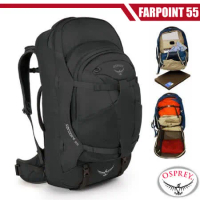 【美國 OSPREY】Farpoint 55L 多功能登機箱/行李箱背包(附爆音哨+筆電腦包+快拆設計)/火山灰 R