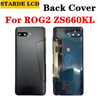 Original For Asus ROG 2 ZS660KL Battery Cover Camera Frame+Glass Lens+3M Stickers For ROG Phone 2 Phone II ASUS_I001D Housing