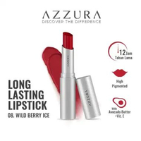 AZZURA Longlasting Lipstick Lipstik Tahan Lama 08 Wild Berry Ice