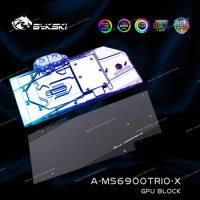 Bykski A-MS6900TRIO-X,GPU Water Block For MSI RX 6800XT/6900XT Gaming X Trio Graphics Card Radiator,VGA Watercooler 12V/5V RGB
