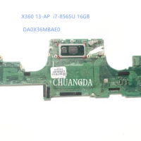 L37638-601 For HP SPECTRE X360 13-AP Laptop Motherboard DA0X36MBAE0 REV: E W/I5 i7-8565U 16GB RAM Working Tested