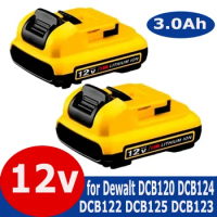 12V 3.0Ah Lithium-ion Battery Replacement Li-ion Batteries for Dewalt DCB120 DCB124 DCB122 DCB125 DC