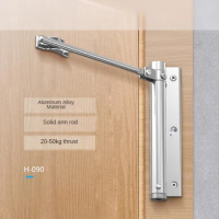 Adjustable Automatic Door Closer, Invisible Door Spring Buffering Door Closer, Household Fireproof Door, Simple Door Closer