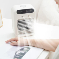 Portable Mini Air Cooler, Personal Air Conditioner With Large Water Tank Evaporative Desktop Cooling Fan