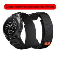 Quickfit Nylon Band For Garmin Fenix 7X 7 6 6X Pro 5X Plus 22/26mm watchstrap Smartwatch Accessories tactix 7 instinct 2X Strap