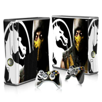 Mortal Kombat Skin Sticker Decal Cover For Xbox 360 Slim Console Protector Vinyl Skin Sticker Controllers