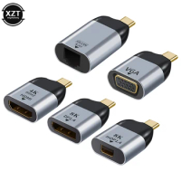 USB C to HDMI-compatible USB Type C VGA Cable 4K 2.0 Converter for MacBook Samsung S10/S9 Huawei P40 Xiaomi Type C to DP / RJ45