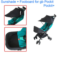 Baby Stroller Accessories Extend Foot Board &amp; Sun Shade For Goodbaby Pockit+ GB Pockit Stroller (not for all city)