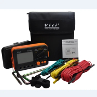 VICI VC4105A Digital Earth Resistance Tester LCD Insulation Ground Resistance Voltage Meter Lightning Rod Tools Data Test Lock