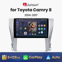 Junsun V1 AI Voice Wireless CarPlay Android Auto Radio for Toyota Camry 8 50 55 2014 - 2017 4G Car Multimedia GPS 2din autoradio