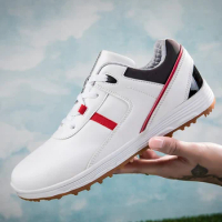 Men Comfort Leather Golf Shoes Women Men Waterproof Golf Sneakers New Golf Skateboarding Sneakers Shoes Couples Golf Sport Shoes