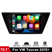 Android 10 10.1 Inch Head Unit Autoradio 1 Din Car Radio Support Carplay DVR 4G WiFi Bluetooth For Volkswagen Touran 2015+