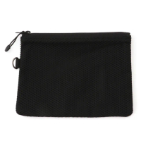 【MUJI 無印良品】聚酯纖維雙拉鍊袋M/黑/約13.5x19cm