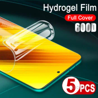5pcs Water Gel Hydrogel Film For Xiaomi Poco X3 NFC GT Pro Full Cover Screen Protector Poko Pocco X 3 3GT 3NFC 3Pro X3Pro X3NFC