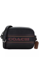 Coach Coach 迷你 Jamie Coach 條紋相機包 - 黑色