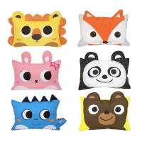 【myhouse】韓國防蹣抗敏可愛動物夥伴雙面枕頭套+枕心組 -(六款)