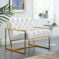 Sofa Single Gold Besi Industrial - Wonten Art Longue Cushion