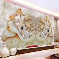 3d bathroom wallpaper living 3d wallpaper Jade carving background wall 3d customized wallpaper living 3d wallpaper