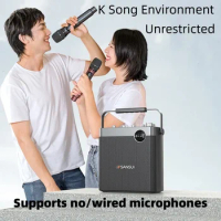SANSUI U19 speaker outdoor portable portable square dance bass wireless Bluetooth home karaoke dual microphone sound system